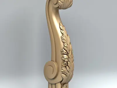 Newel post 008 3D model