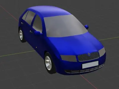Skoda Fabia MK1 Low-poly 3D model