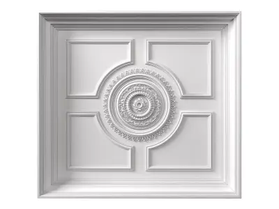 Ceiling classic coffered illuminated Modern Art Deco style  3D model