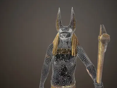 Anubis statue 3D model
