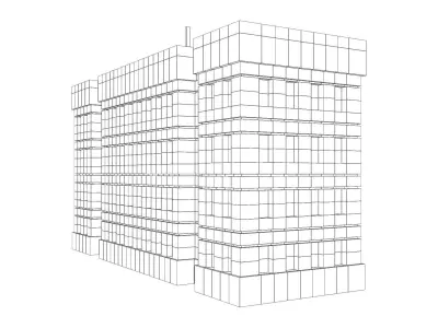 Background skyscraper LOWPOLY Building 03 Free low-poly 3D model