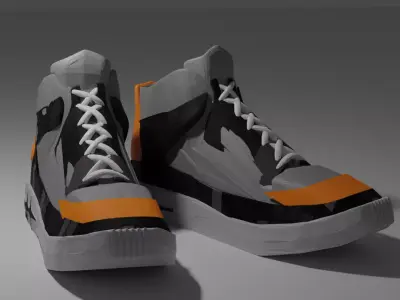 Shoes Converse 3D model  Free low-poly 3D model