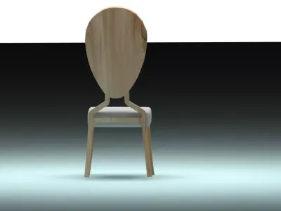 Classic Dining Chair 3D Model Low-poly 3D model