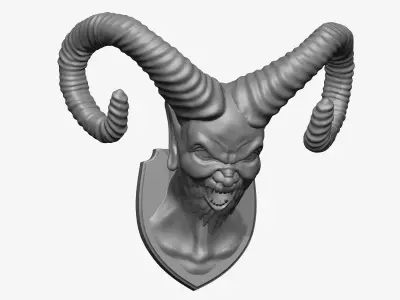 Demon Head Mount 3D print model