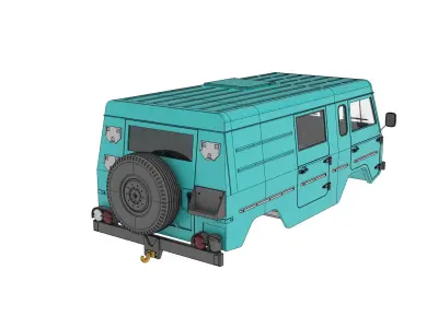 VOLVO C304 4x4 MILITARY TRUCK Felt-valp 3D PRINT MODEL FOR RC  3D print model