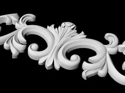 Central decor ornament for furniture 3D model 462