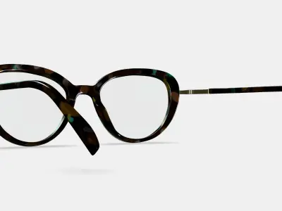 Lorna Eyeglasses in Aventurine Tortoise with Riesling 3D model