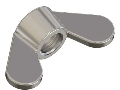 Steel Wing Nut 3D print model