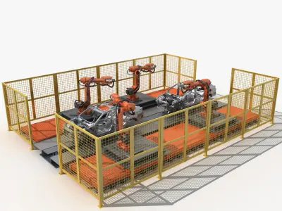 Automobile Assembly Line 3D model