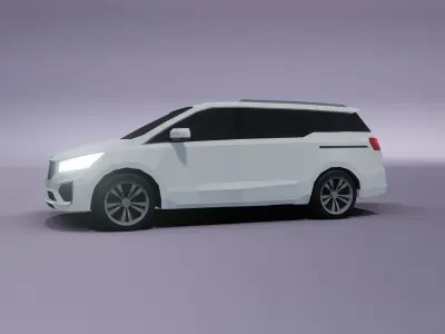 Kia Carnival Sedona low poly 3D model Low-poly 3D model