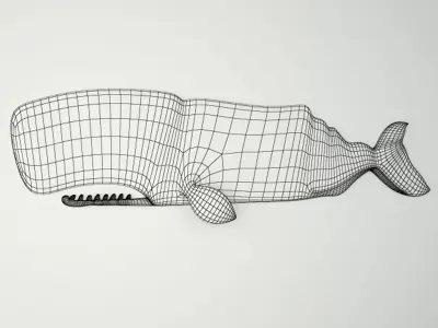 Hand-Carved Sperm Whale 5 3D model