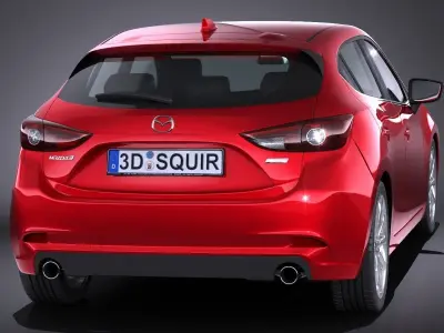 Mazda 3 hatchback 2017 3D model