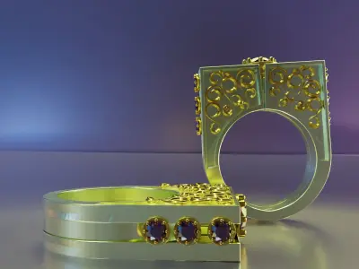 Elegant Golden Ring - Timeless Luxury Design 3D model