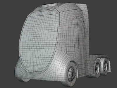 Future semitruck XIX PBR 3D model