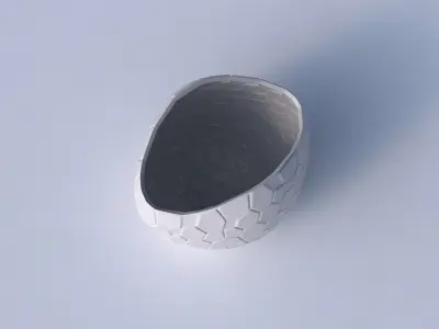 Bowl compressed 3 with organic cells 3D print model