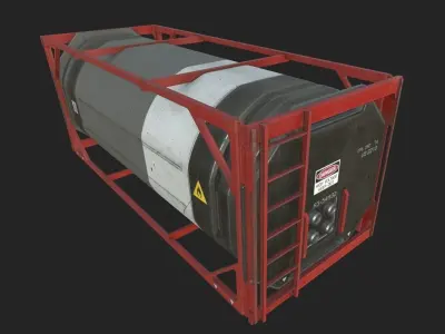 Sci-Fi Container Low-poly 3D model