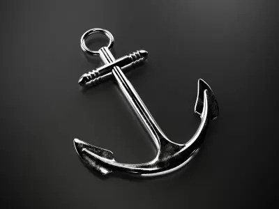 Anchor 3D golden 3D model
