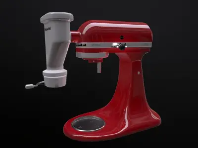 Pasta Press Stand Mixer Attachment Low-poly 3D model