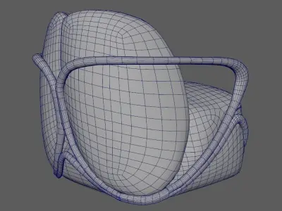 Hug Chair Low-poly 3D model