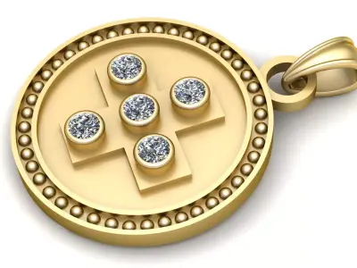 Gold Medallion Pendant 3D print model