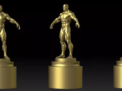 Bodybuilding trophy Free 3D print model