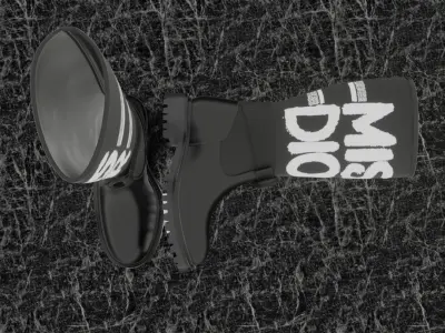 DIOR D-MAJOR - BLACK 3D BOOTS 3D model
