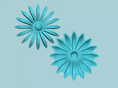 Black Eyed Susan Flower - Molding Artificial EVA Craft 3D print model
