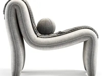 Bridgette Chair Cardiff Cream By Highfashionhome 3D model
