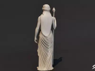 Hera Statue  Low-poly 3D model