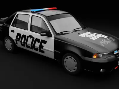 chevrolet nexia 2 police 3D model