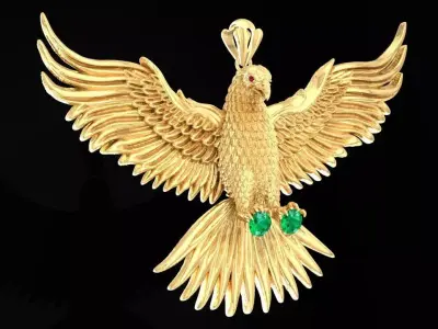 Eagle Wings Pendant 3D Model for Jewelry Design 1574 3D print model