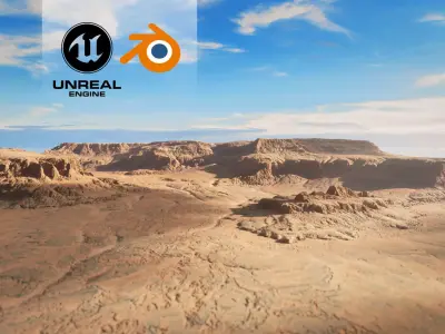 Desert Plateau Large Version 1 3D model