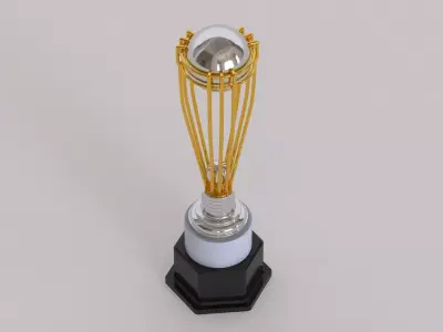 Cricket Trophy 3D model