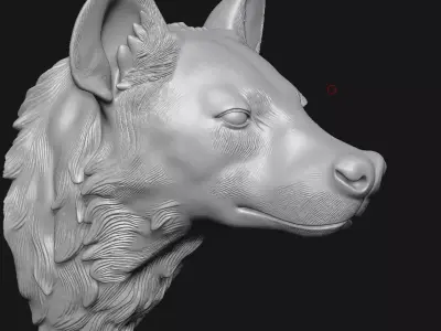 spotted hyena 3D print model