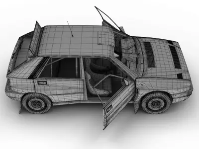 Lancia Delta Rally Car 3D model