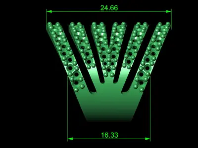 Women Ring 72 low weight long finger diamond women ring 3D print model