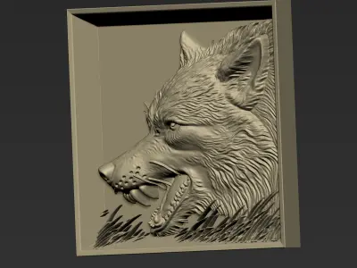 Wolf Head A9 3D print model