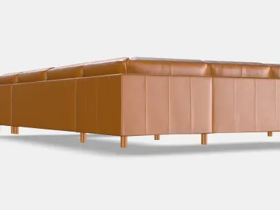 LANDSKRONA Corner sofa 6-seat Low-poly 3D model