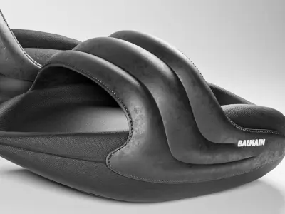 Balmain Mules Sandals Sneakers Low-poly 3D model