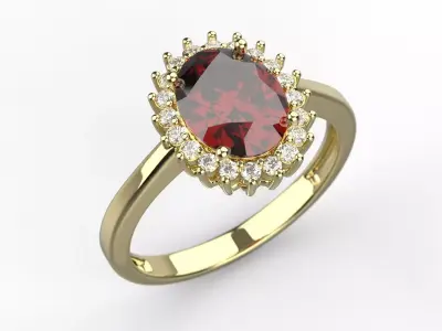 anel princesa 3D print model