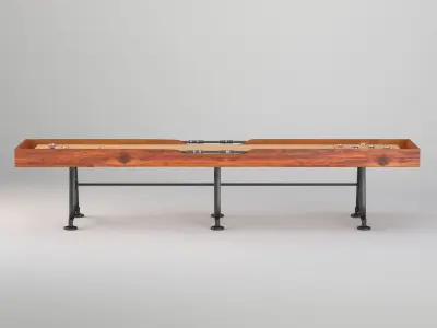 District Eight 12ft Shuffleboard Table 3D model