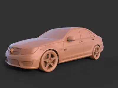 Mercedes-Benz C63 AMG 2012 3D print model