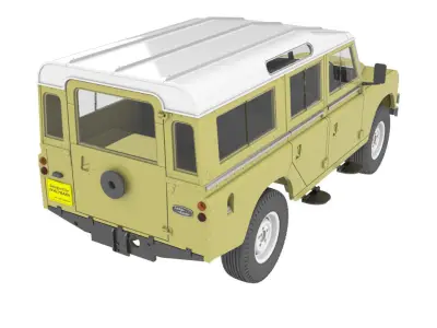 Land Rover 3series Wagon for 1 to 10 rc  3D print model 3D print model