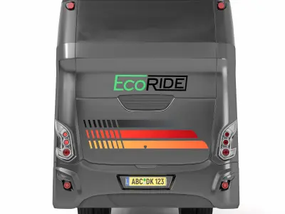 Modern Travel Bus - Coach Low-poly 3D model