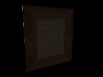 Trees by the Lake Oil Painting 3D model