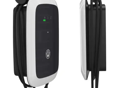 Volkswagen electric vehicle charging station 3D model
