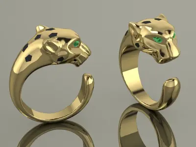 Panther RIng Gold  3D print model
