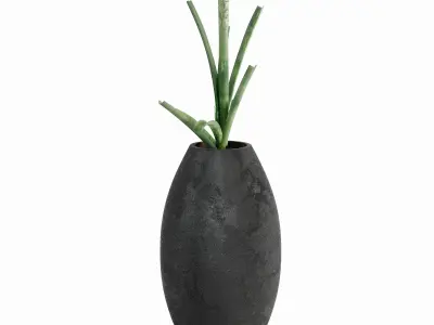 Attitude exotic vase  Low-poly 3D model