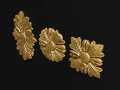 Carved rosette 3D model