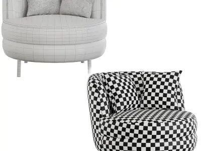 FH 7234 Luxury Sofa Set Low-poly 3D model